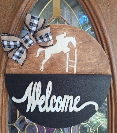 Black Jumper Welcome Sign