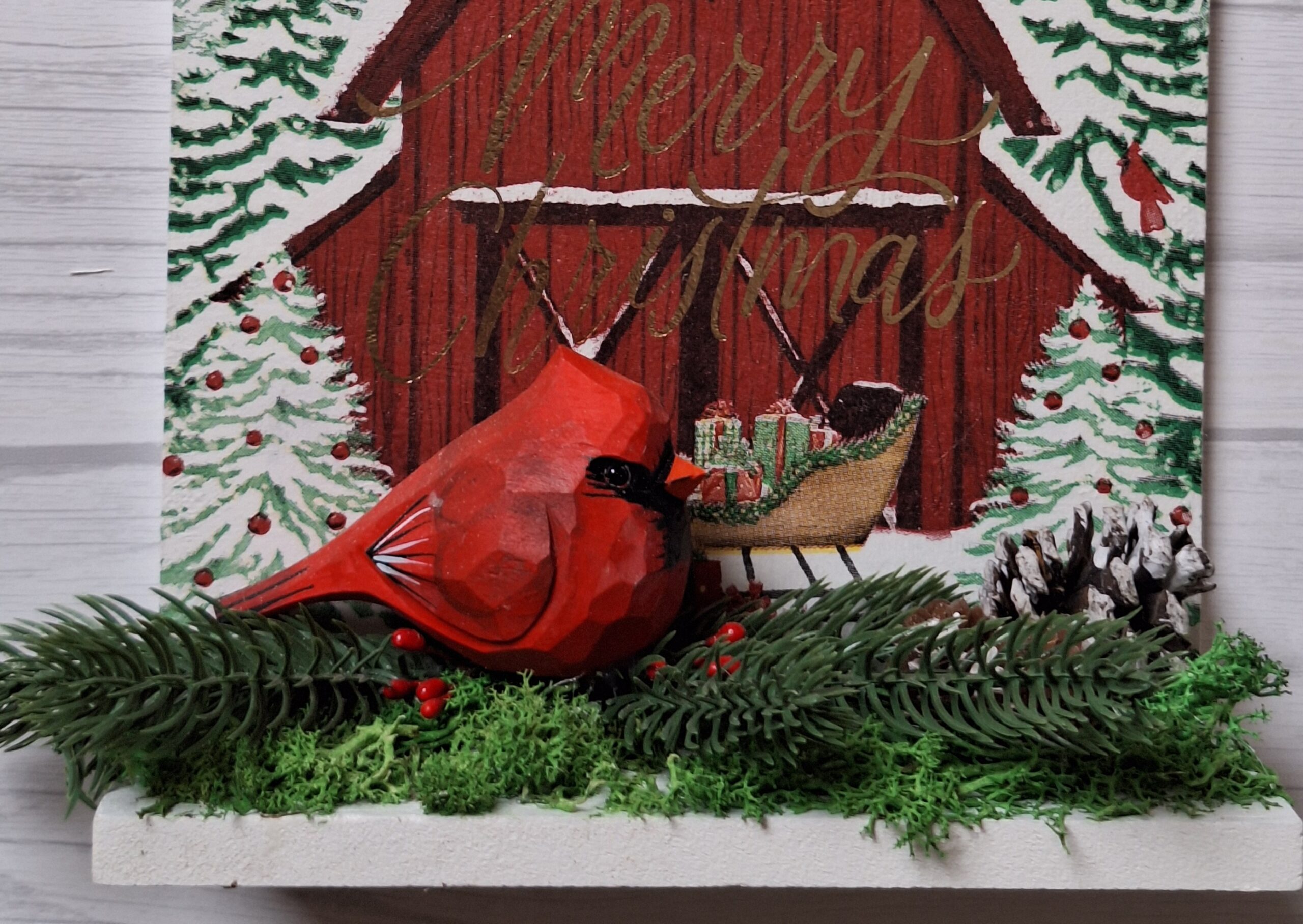 Christmas Cardinal Shelf Sitter - Image 2